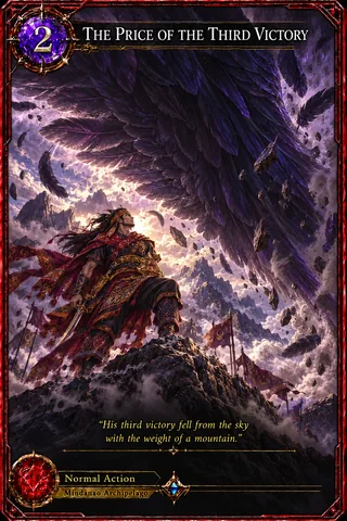 The Price of the Third Victory - a card from the Mindanao set of Codex Legends.